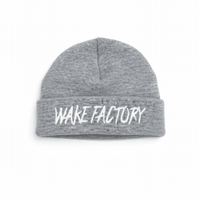 WAKEFACTORY Baby Beanie Embroidered Logo - Grey