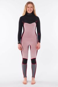 RIP CURL - Women Dawn Patrol 4/3 Chest Zip Wetsuit Produktbild - The Women's Dawn patrol offers performance and warmth feature along with durability and great value. This wetsuit has many of the high ends features you will find in our ultimate suits. We use E5 neoprene, and E5 Flash lining and the entire suit is glued and blindstitched with 3/4 taping.