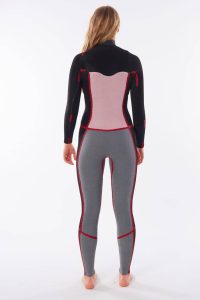 RIP CURL - Women Dawn Patrol 4/3 Chest Zip Wetsuit Produktbild - The Women's Dawn patrol offers performance and warmth feature along with durability and great value. This wetsuit has many of the high ends features you will find in our ultimate suits. We use E5 neoprene, and E5 Flash lining and the entire suit is glued and blindstitched with 3/4 taping.