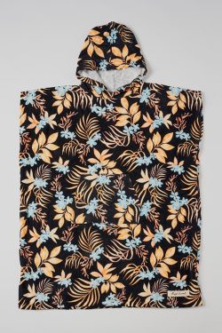RIP CURL - Sun Dance Hooded Towel - Black Produktbild - Surfer Handtuch, Poncho Handtuch, ideal für Wassersport und Lifestyle.