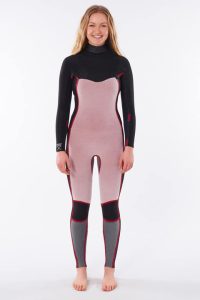 RIP CURL - Women Dawn Patrol 4/3 Chest Zip Wetsuit Produktbild - The Women's Dawn patrol offers performance and warmth feature along with durability and great value. This wetsuit has many of the high ends features you will find in our ultimate suits. We use E5 neoprene, and E5 Flash lining and the entire suit is glued and blindstitched with 3/4 taping.