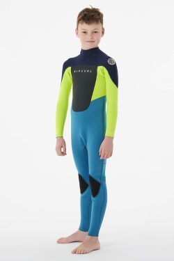 RIP CURL - Junior Omega 4/3 Back Zip Wetsuit - Navy Produktbild - The Omega Junior 4/3mm Back Zip Wetsuit Steamer incorporates some high end features to offer a quality wetsuit at an economical price.