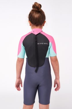 RIP CURL - Junior Omega Back Zip Springsuit - Pink Produktbild - The Omega range provides great value while maintaining essential technical features. Seamless underarms allow for a full range of motion while keeping your core and upper body nice and warm.