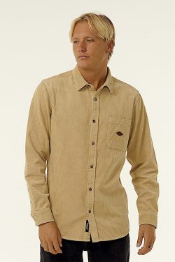 RIP CURL Classic Surf Cord L/S Shirt - Dark Khaki