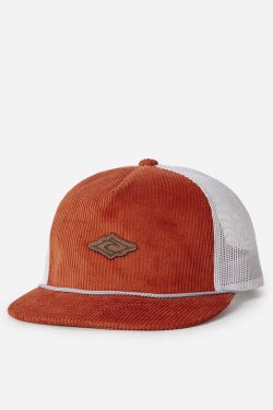 RIP CURL - Premium Surf Trucker - Terracotta Produktbild - Schwarze Surfer Cap, ideal für Strand- und City-Look.
