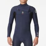 RIP CURL - Dawn Patrol Long Sleeve 2/2 Chest Zip Springsuit Produktbild - Dawn Patrol Long Sleeve 2/2 Chest Zip Springsuit Dive into the waves with confidence in our Dawn Patrol Long Sleeve 2/2 Chest Zip Springsuit. Made from 80% synthetic rubber and 20% polyamide, this springsuit features E5 neoprene, E5 tape, critical stress point taping, an internal key pocket, and sustainable materials like Yulex™ natural rubber and recycled external jersey.