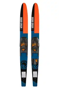 RADAR Origin Combos Ski w/ Adj Horseshoe Bindings Black/Blue/Orange Waterski