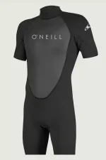 O'NEILL - Men Reactor 2 2mm Back Zip S/S Springsuit - Black - Premium wetsuit for ultimate comfort and performance.