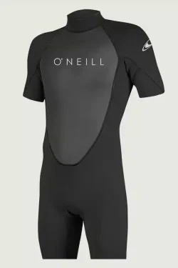 O'NEILL - Men Reactor 2 2mm Back Zip S/S Springsuit - Black - Premium wetsuit for ultimate comfort and performance.