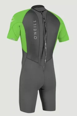 O'NEILL - Men Reactor 2 2mm Back Zip S/S Springsuit - Green - Premium wetsuit for ultimate comfort and performance.