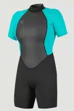 O'NEILL - Women Reactor 2 2mm Back Zip S/S Springsuit - Blue - Premium wetsuit for ultimate comfort and performance.