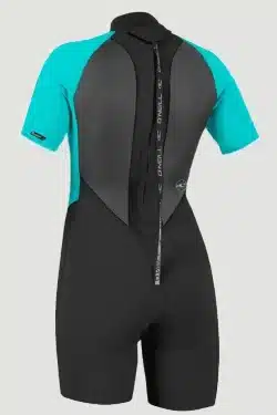 O'NEILL - Women Reactor 2 2mm Back Zip S/S Springsuit - Blue - Premium wetsuit for ultimate comfort and performance.