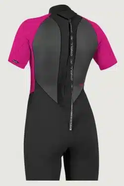 O'NEILL - Women Reactor 2 2mm Back Zip S/S Springsuit - Pink - Premium wetsuit for ultimate comfort and performance.