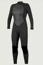 O'NEILL - Women Reactor 2 3/2mm Back Zip Full Wetsuit - Black - Premium wetsuit for ultimate comfort and performance.