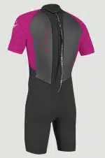 O'NEILL - Youth Reactor 2 2mm Back Zip S/S Springsuit - Pink - Premium wetsuit for ultimate comfort and performance.