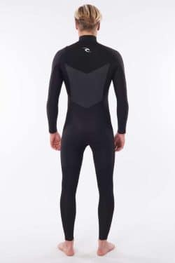 RIP CURL - Dawn Patrol 4/3 Chest Zip Wetsuit - Black Produktbild - The Dawn Patrol is the wetsuit for the surfer who wants high performance and durability, providing great service whilst also being great value. Designed with E5 flash lining, back mesh skin panels and E4 thermoflex neoprene, this 4/3 chest zip steamer will keep you warm in even the coldest waters, all winter long.