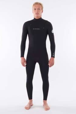 RIP CURL - Dawn Patrol 4/3 Chest Zip Wetsuit - Black Produktbild - The Dawn Patrol is the wetsuit for the surfer who wants high performance and durability, providing great service whilst also being great value. Designed with E5 flash lining, back mesh skin panels and E4 thermoflex neoprene, this 4/3 chest zip steamer will keep you warm in even the coldest waters, all winter long.