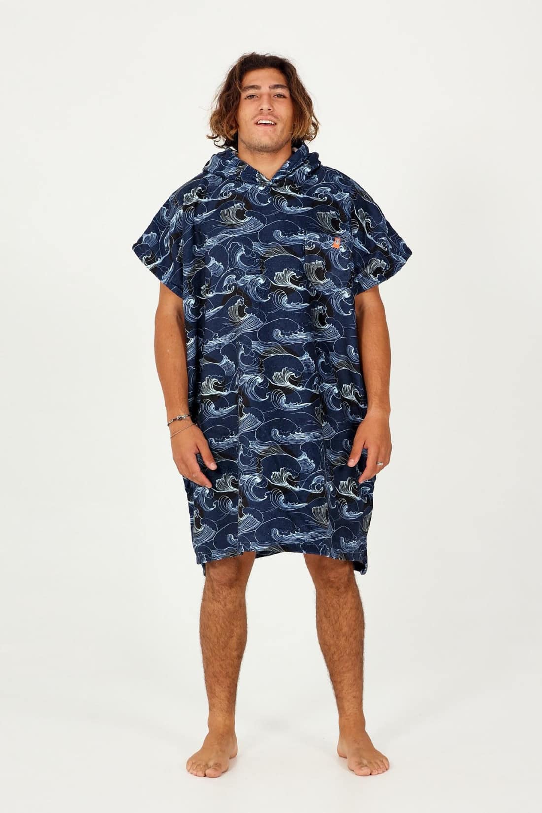 AFTER ESSENTIALS Inline Series Poncho Japan Waves - Midnight