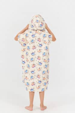 After Essentials Kids Poncho Dino Peach1