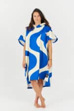 After Essentials Swim Club Poncho Ondulations Blue4