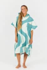After Essentials Swim Club Poncho Ondulations Green