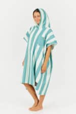 After Essentials Swim Club Poncho Stripes Green2