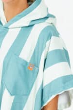 After Essentials Swim Club Poncho Stripes Green3