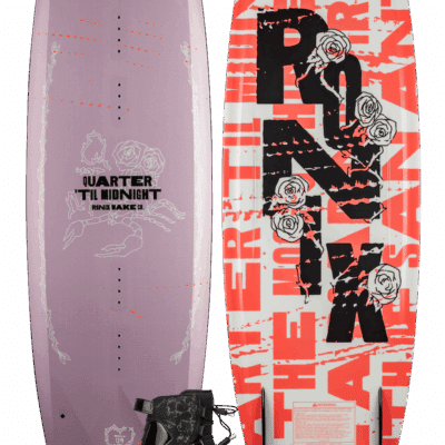 Ronix 2026 Quarter ‘Til Midnight Satin Flex Whalo Bindings Women’s Boat Wakeboard Package