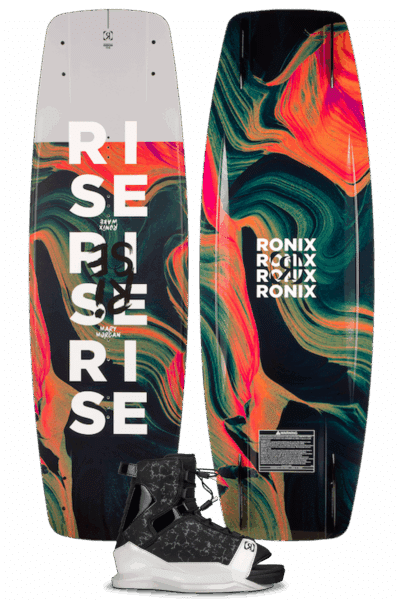 Ronix 2026 Rise Air Core 3 Whalo Bindings Women’s Boat Wakeboard Package