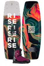 Ronix 2026 Rise Air Core 3 Wrise 2.0 High Cut Tech Women’s Boat Wakeboard Package