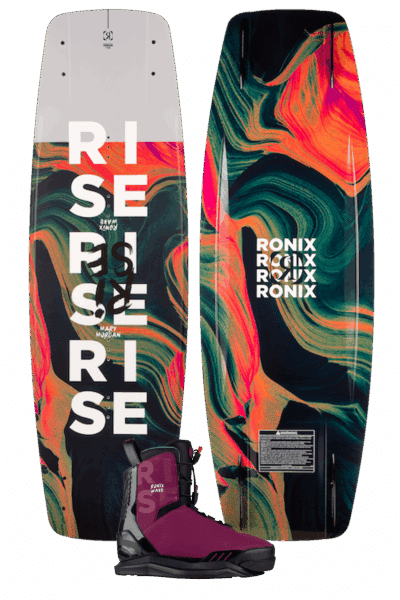 Ronix 2026 Rise Air Core 3 Wrise 2.0 High Cut Tech Women’s Boat Wakeboard Package