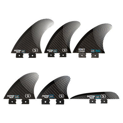 Ronix Floating Blueprint Button Tech Wakesurf Fin Carbon